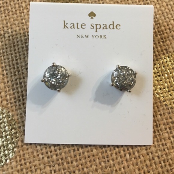 TWO PAIRS: silver AND gold kate spade earrings