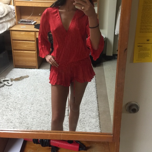 Bright Pink/ Reddish Romper: