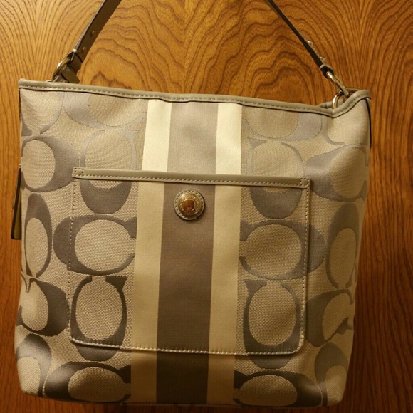Coach Hamptons weekend stripe bag