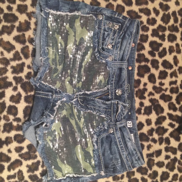 Miss me camo shorts