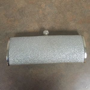 Glitter Silver clutch