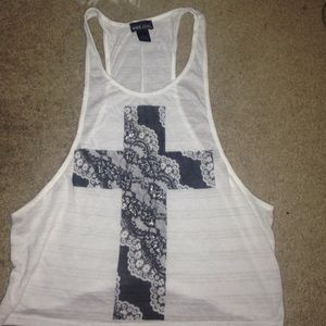 Embellished Cross Razorback Tank