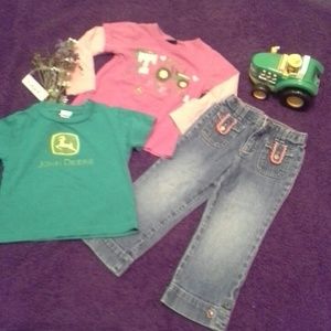 Girls 3T clothes, jeans, t-shirt & long sleeve top