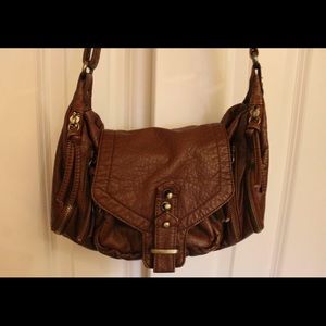 VEGAN LEATHER! Brown crossbody from UrbanOutfitter