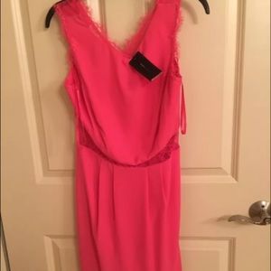 Pink with lace back dress. Brand new, never worn.