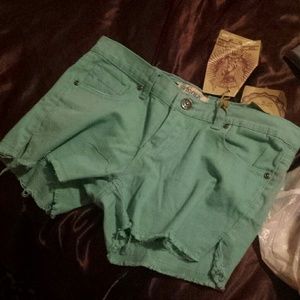Teal Jean Shorts (Size 26)
