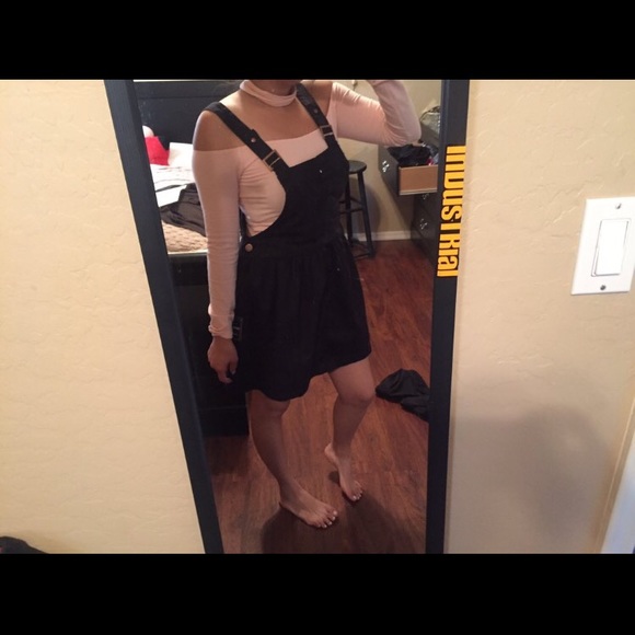 cute black overall dress!!!
