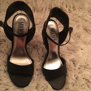 Black open-toe heels