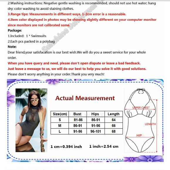 Zipper Hollow Out Swimsuit High Neck Monokini One - Picture 2 of 4