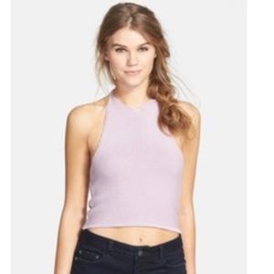 Coco + Jameson crochet lilac halter top
