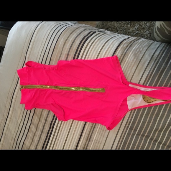 Zipper Hollow Out Swimsuit High Neck Monokini One - Picture 3 of 4