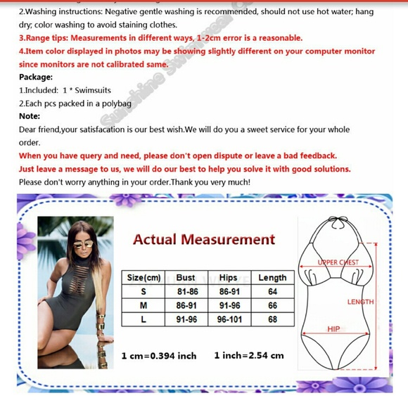 Zipper Hollow Out Swimsuit High Neck Monokini One - Picture 4 of 4