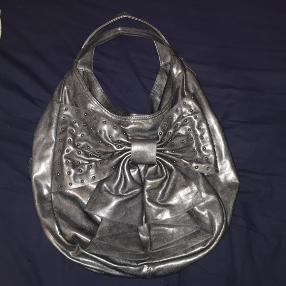 Steve Madden Silver Bow Bag