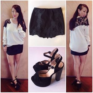 Maldives embroideries mini skirt