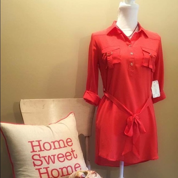 Coral Sheer Dream Top