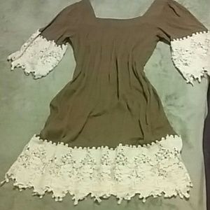 Brown lace dress!