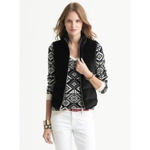 Banana Republic Velvet Puffer Vest xs