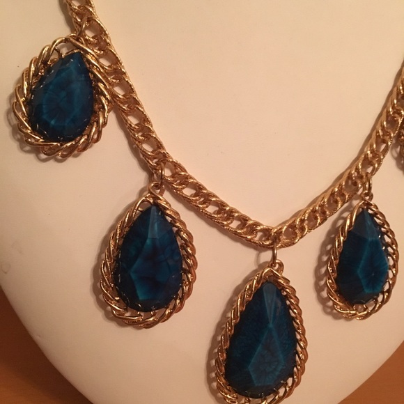 Blue stone necklace