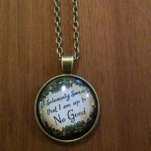 Vintage look Up to No Good necklace