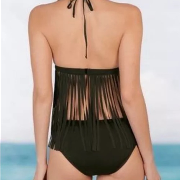 Black Fringe Bikini - Picture 2 of 3