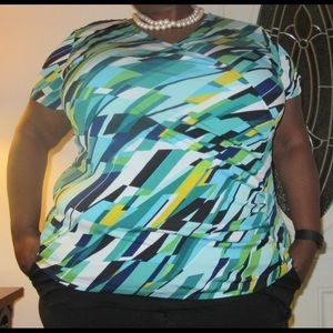 Green, Blue Wrap Shirt