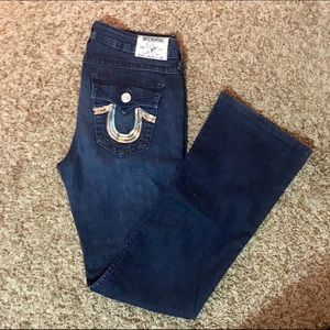 True Religion Hi-Rise Sequin Pocket Bootcut