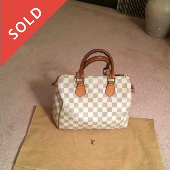 Authentic LV Damier Azur Speedy 25