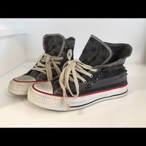Grey Star, Stripes and Stud Converse