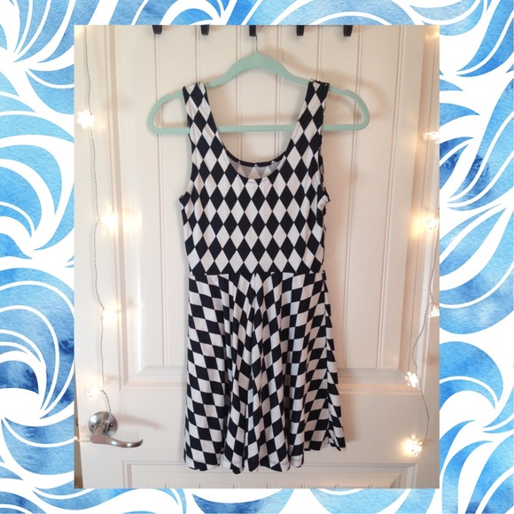 Black & White Checkered Forever 21 Dress