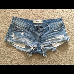 Destroyed jean shorts