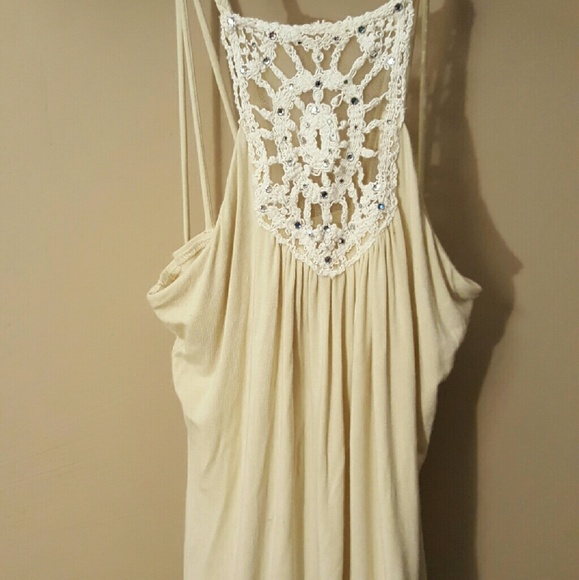 Ruth cream color halter top Small