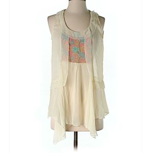Matilda Jane sheer flowy blouse sz med