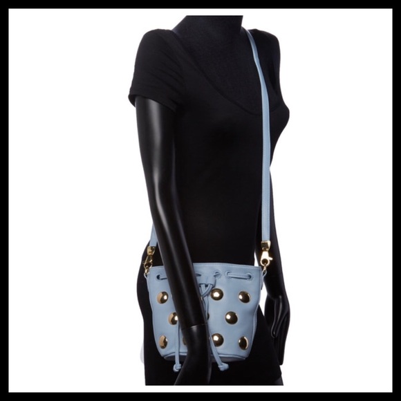 💥HOST PICK💥Blue Leather Studded Bucket Bag💙 - Picture 3 of 4