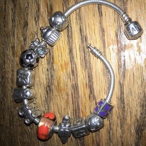 Authentic pandora bracelet and charms