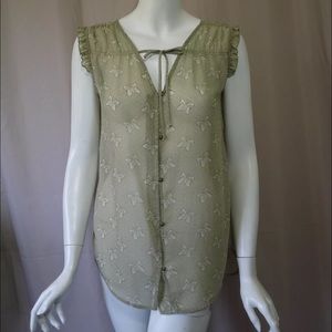 Matilda Jane sheer butterfly blouse sz med