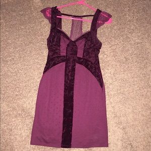 Free people crushed velevet maroon mini dress