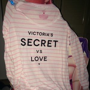 Victoria's Secret Sleep Shirt long sleeve Pink S