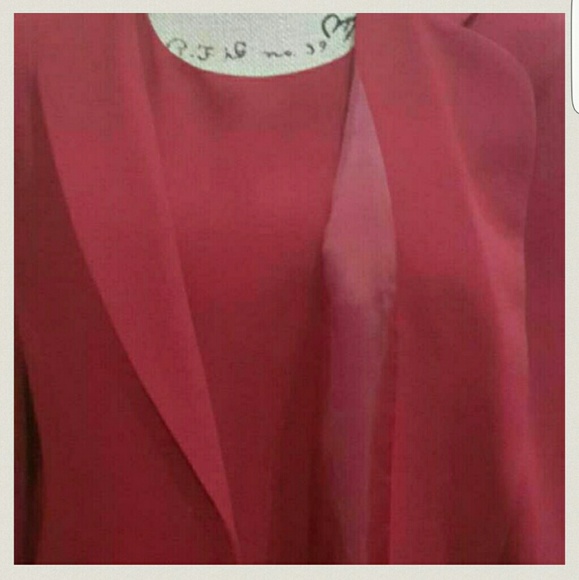 Plaza South red w/ black pinstripes 3-pc Sz 10 - Picture 3 of 3