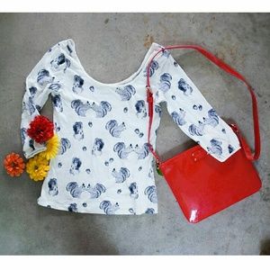 ANTHROPOLOGIE . scoop neck squirrel . x small