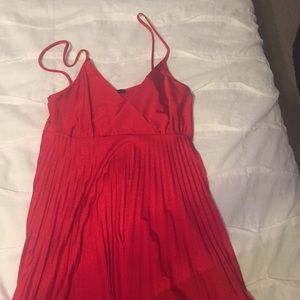 Short satin red dress