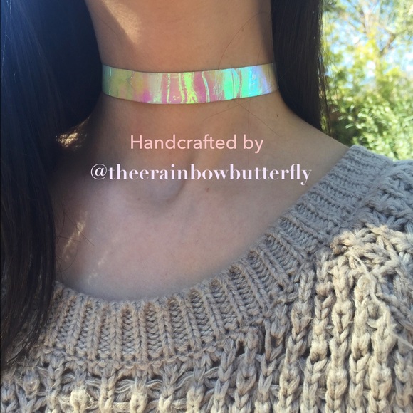 UNIF Jewelry - Crazy Reflective Holographic Iridescent Choker