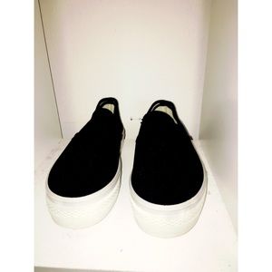 Black Slip On Platforms