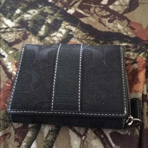 Small black coach wallet