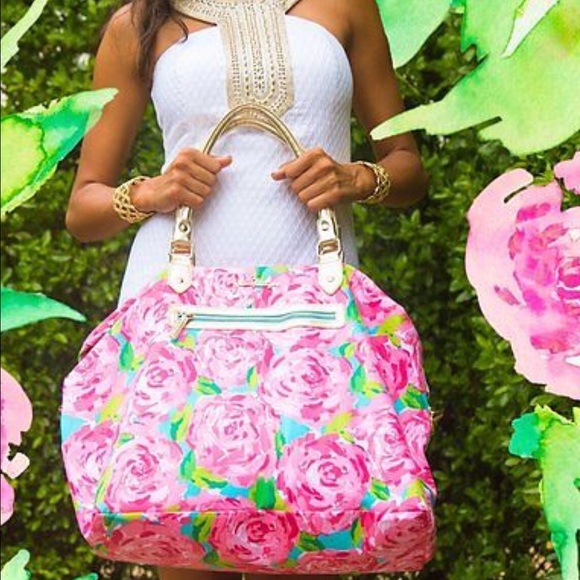 Lilly Pulitzer Handbags - NEW Hottie Pink First Impressions Weekender Bag