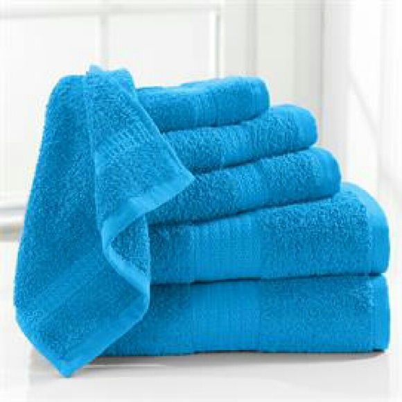 6pc blue towel set