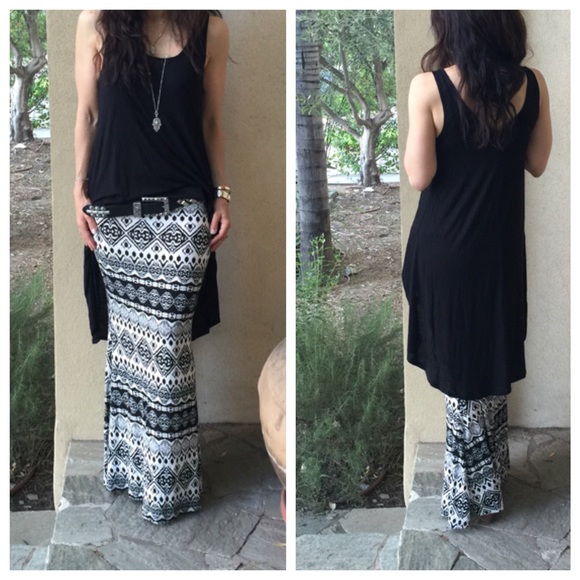 Chic Aztec print fold waist skirt - Picture 3 of 4