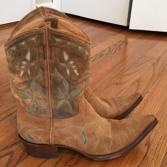 Old gringo turquoise brown cowboy boots