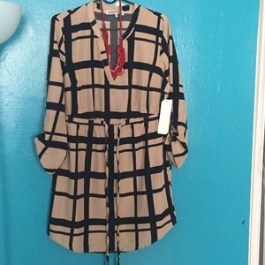 Taupe/ Tan Shirt dress