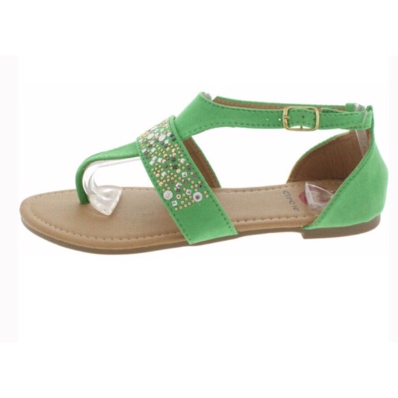 ✳️ SALE ✳️ Emerald green sandal Sz 8 or 8.5 - Picture 2 of 3