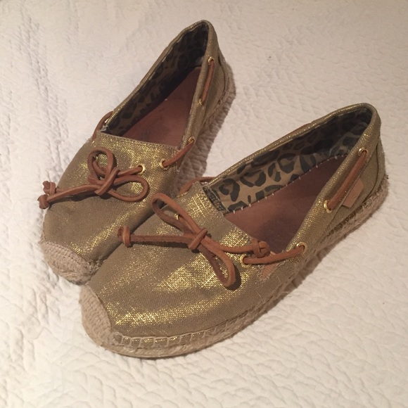 Sperry Top-sider gold espadrilles